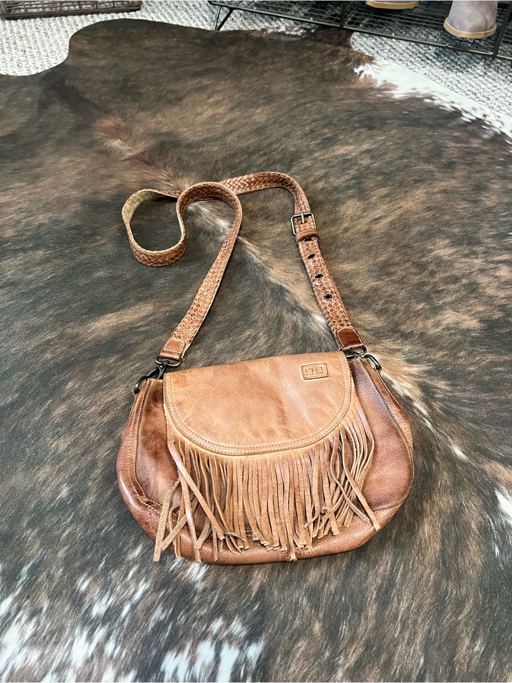 Bed Stu Eastend Leather Fringe Crossbody Purse